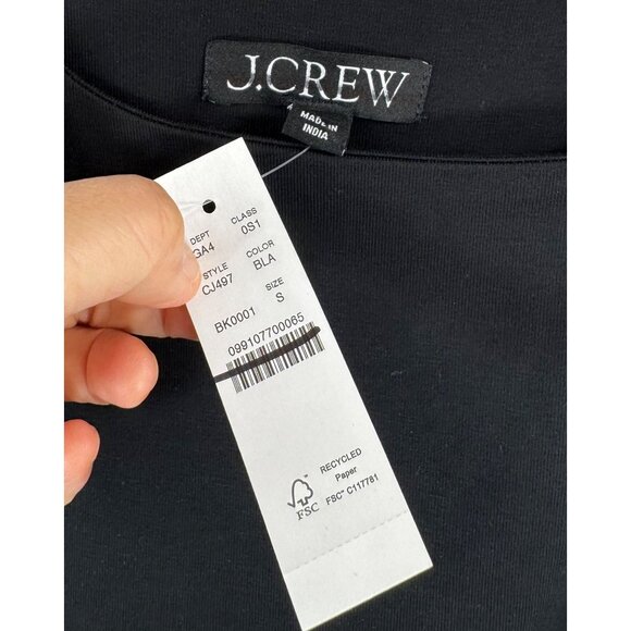 J.Crew Drop-waist mixy dress black preppy money 90s classic sz‎ S - Picture 3 of 8